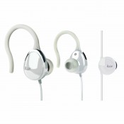 iLuv I203WHT Ultra-Compact Earphones with Secure Clips and Volume Control