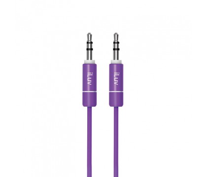 iLuv ICB110PUR Premium Aux-in Audio Cable - 3FT Purple