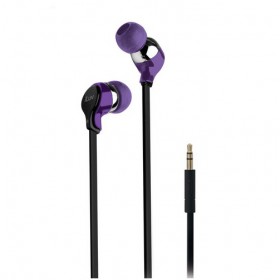 iLuv Party On (iEP314) Tangle-Resistant Ergonomic And Comfortable Fit Stereo Earphones, Purple
