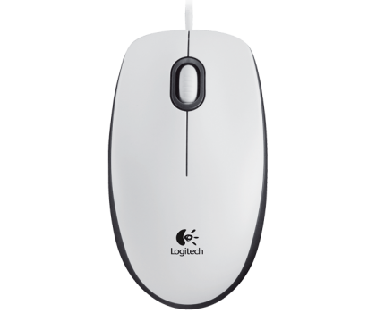 Logitech M-U0004 USB Wired mouse M100 , White