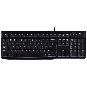 لوجيتك (Y-U0009) لوحة مفاتيح K120 مزودة بسلك ذات لون أسود