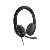 لوجيتك (A-00042) سماعة رأس H540 ذات طرف يو إس بى ومزودة بميكروفون ذات لون أسود