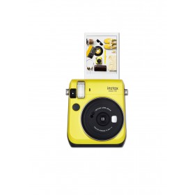 فوجى (instax mini 70) كاميرا رقمية يمكنك من خلالها الحصول على الصور الخاصة بك فى نفس الوقت ذات لون أصفر