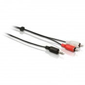 فيليبس (SWA2520W/10) كابل صوت بطول 3 متر ذو طرف 3.5 ملليمتر (ذكر) إلى عدد 2 طرف RCA (ذكر) على شكل حرف Y