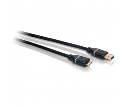 Philips SWU3182N/10  1.8m USB 3.0 A to Micro B Cable (black)