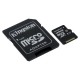 كينجستون (SDC10G2/128GB) كارت ميمورى مايكرو إس دى سعة 128 جيجا بايت ومزود بأدابتر