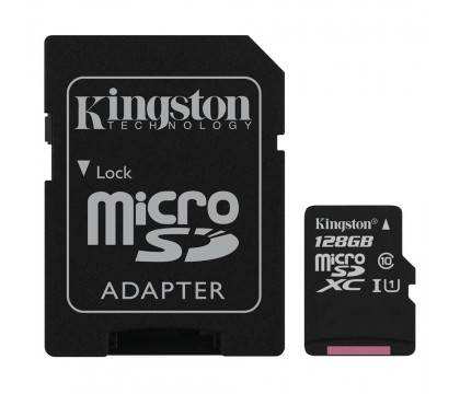 Kingston SDC10G2/128GB microSDHC/microSDXC Class 10 UHS-I Card with SD adapter