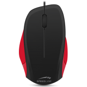 Sreedlink SL-610000-BKRD LEDGY Mouse - wired, 1.3 meter, black-red