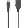 سبيد لينك (SL-1701-BK) كابل OTG من طرف مايكرو يو إس بى إلى طرف يو إس بى ذو لون أسود