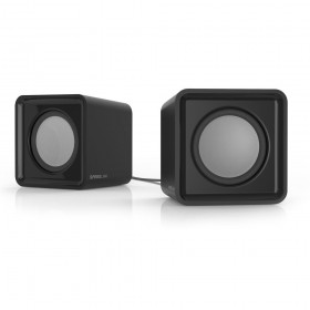 SPEEDLINK SL-810004-BK Twoxo Stereo Compact Cube USB Powered Speakers, black
