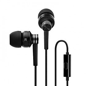 Iconz IMW-BH01K Metallic Bluetooth In-Ear Headset with volume control, Black