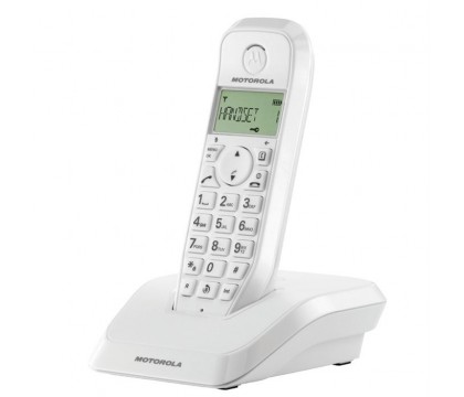 Motorola S1001 Cordless Phone, White