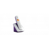 Motorola C401 Cordless Phone, Handsfree talking handset, White/Blue