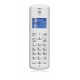 Motorola T201 Cordless Phone, Handsfree talking handset, White/Limon