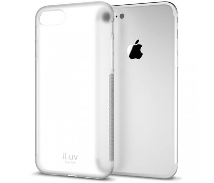 iLuv AI7PGELACL Gelato Soft Flexible Lightweight Case With Semi Transparent Back for iPhone 7 Plus, Clear