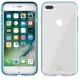 iLuv AI7PVYNEBL Vyneer Durable Transparent Hardshell Case With Soft Frame for iPhone 7 Plus - Blue / Trans