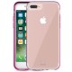 iLuv AI7PVYNEPN Vyneer Durable Transparent Hardshell Case With Soft Frame for iPhone 7 Plus - Pink / Trans