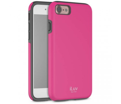 iLuv AI7REGAPN Regatta Dual-Layer Case With Hard Exterior And Soft Interior for iPhone 7, Pink