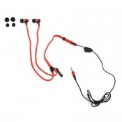 Omega FH2111R FREESTYLE ZIP EARPHONES + MIC FH2111 RED [41802]