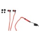 Omega FH2111R FREESTYLE ZIP EARPHONES + MIC FH2111 RED [41802]