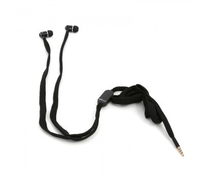 Omega FH2112B FREESTYLE SHOELACE EARPHONES + MIC FH2112 BLACK [42776]