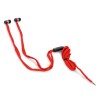 أوميجا (FH2112R)  سماعة أذن بكابل على شكل رباط الحذاء مزودة بمايكرفون ذو لون أحمر [42780]