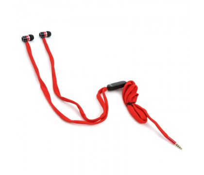 Omega FH2112R FREESTYLE SHOELACE EARPHONES + MIC FH2112 RED [42780]