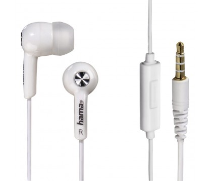 HAMA 00122689 IN-EAR STEREO EARPHONES HK2114, WHITE 