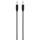 Hama 00135780 Flexi-Slim 3.5 mm Audio Jack Cable, gold-plated, black, 0.75 m