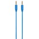 Hama 00135781 Flexi-Slim 3.5 mm Audio Jack Cable, gold-plated, blue, 0.75 m