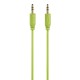 Hama 00135782 Flexi-Slim 3.5 mm Audio Jack Cable, gold-plated, green, 0.75 m