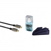 Hama 00056556 HDTV Kit, High Speed HDMI Cable, Ethernet, 1.5 m, Clean Gel, Clean Cloth