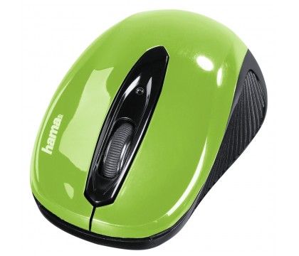 Hama 00086567 AM-7300 WIRELESS OPTICAL MOUSE,BLACK/GREEN