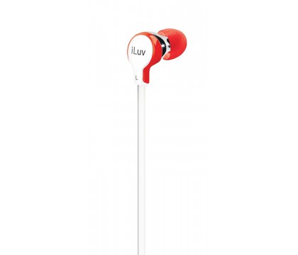 iLuv IEP314RED Earbuds Ergonomic And Comfort, Red