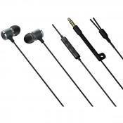 اى لوف (METALFSSI) سماعة أذن خفيفة الوزن من الألمونيوم مزودة بمايكروفون مدمج بالسلك ذو لون فضى