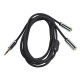 MonoPrice 10148 Designed for Mobile 6ft 3.5mm Stereo Plug/Two 3.5mm Stereo Jack Cable - Black