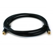 MonoPrice 3031 6ft RG6 (18AWG) 75Ohm, Quad Shield, CL2 Coaxial Cable with F Type Connector - Black