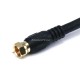 MonoPrice 3034 50ft RG6 (18AWG) 75Ohm, Quad Shield, CL2 Coaxial Cable with F Type Connector - Black