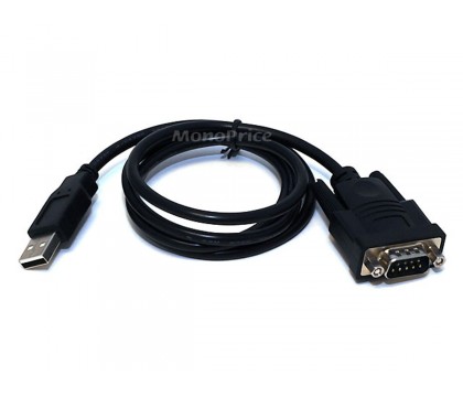 MonoPrice 3726 USB to Serial Convert Cable ( DB9M / USB A Male) - 3FT