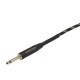 MonoPrice 601403 3ft Cloth Series 1/4 inch TS Male 20AWG Instrument Cable - Black and Gold