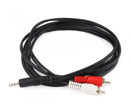 MonoPrice 665 6ft 3.5mm Stereo Plug/2 RCA Plug Cable - Black