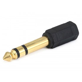 MonoPrice 7139 6.35mm (1/4 Inch) Stereo Plug to 3.5mm Stereo Jack Adapter - Gold Plated