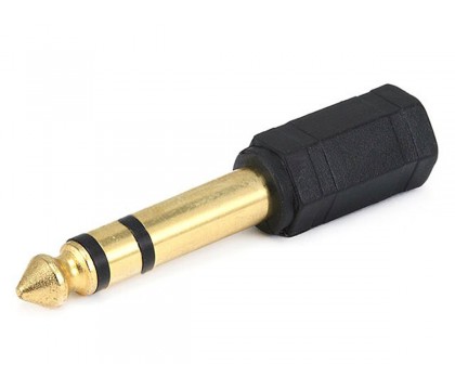 MonoPrice 7139 6.35mm (1/4 Inch) Stereo Plug to 3.5mm Stereo Jack Adapter - Gold Plated