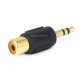 MonoPrice 7147 3.5mm Stereo Plug to RCA Jack Adapter - Gold Plated