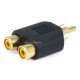 MonoPrice 7186 RCA Plug to 2 RCA Jack Splitter Adapter - Gold Plated