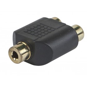 MonoPrice 7190 3.5mm Stereo Jack to 2 RCA Jack Splitter Adapter - Gold Plated