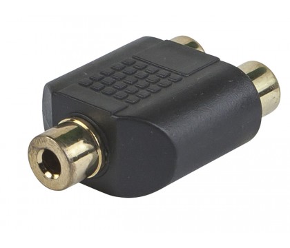 MonoPrice 7190 3.5mm Stereo Jack to 2 RCA Jack Splitter Adapter - Gold Plated