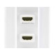 MonoPrice 7332 Two-Piece Inset Wall Plate with 4 Inch Built-in Flexible High Speed HDMI® Cable With Ethernet - Dual Port (2P)
