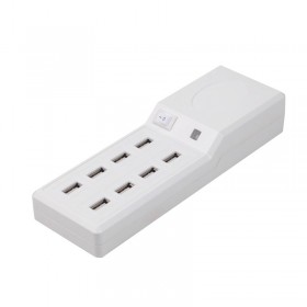 PLATINET PLCUSB8 FAMILY CHARGER 8-PORT USB, 10A, WHITE [42654]