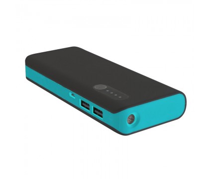 PLATINET PMPB13BL POWER BANK 13000MAH + MICROUSB CABLE + TORCH, BLACK/BLUE [42896]